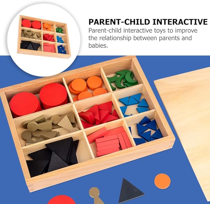 Kisangel Toddler Toys Educational Toys 1 Set Wooden Grammar Symbols with Box Child Grammar Symbol Preschool Training Wood Education Toys Preschool Language Learning Baby Toys