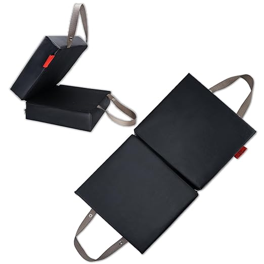 Extra Thick Soft Kneeling Pad for Men and Women, Waterproof Gardening Pads with Memory Foam, Yoga or Exercise Cleaning Knee Cushion, Collapsible Kneeling Mat Non-Slip Bottom, Garden Gifts Black