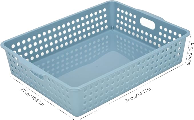 6-Pack Stackable Paper Trays with Handles, Modern Desktop Organizer for A4 Documents, Homework Turn-In Bins for Classroom & Office Use