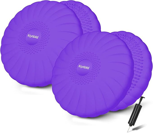 Wobble Cushion, Extra Thick Wiggle Seat for Sensory Kids, Non-slip Balance Disc with Inflation Pump for Adults Core Strength, Posture Improvement & Physical Therapy (13.5in/34cm)