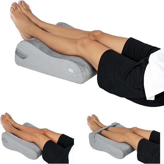 LightEase Leg Pillow, Knee Elevation Pillows, Foot Elevating for Sleeping, Rest, Blood Circulation, Surgery, Back Pain, Swelling