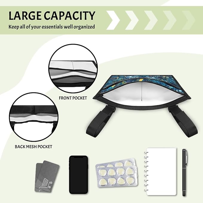 ZOUTAIRONG Blue Dolphin Wheelchair Bag wiht Cup Holder Wheelchair Side Bag for Adults Walker Bags and Pouches Wheelchair Bags to Hang on Side Power Wheelchair Accessories for Seniors Handicap