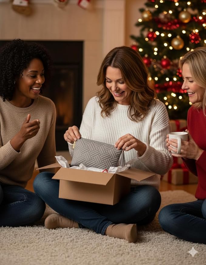 BAGSMART Small Cosmetic Bag, Elegant Roomy Makeup Bags,lipstick pouch,Zipper Pouch,Great Gifts for Women,Travel Waterproof Toiletry Bag Accessories Organizer Gifts