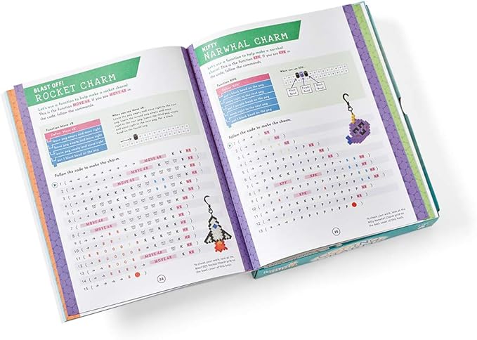 hand2mind Coding Charms, Coding for Kids 8-12, Fuse Bead Iron Craft Kit, Make Your Own Keychain, Coding Kits for Students, Computer Programming for Kids, STEM Activities, Educational Science Kits