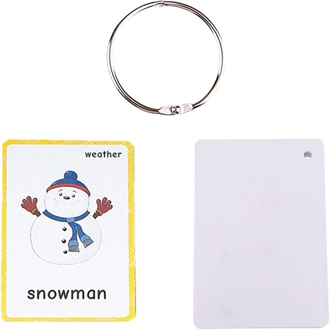 Set of Clothing and Weather Flash Cards for Toddlers | Kids Learning Flashcard & Montessori Pocket Cards Toys | Perfect for Pre-K Decor Background Wall Stickers, Teacher/Autism Therapists Tools