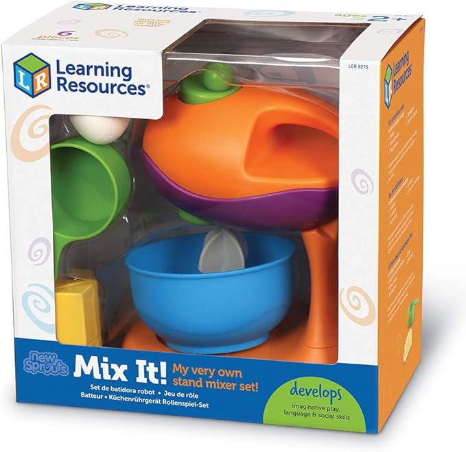 Learning Resources New Sprouts Mix it!, Pretend Play Food, Food Maker Toys, 6 Pieces, Ages 2+