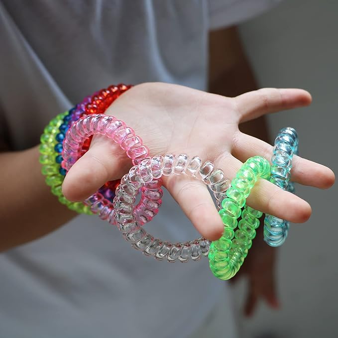 MaberryTech Direct Teething Toys for Kids Babies with Autism, Stretchy Sensory Chew Toys for Boys Girls Chewing Biting, 6 Pack Coil Teething Toys for ADHD Fidget Anxiety or Special Needs