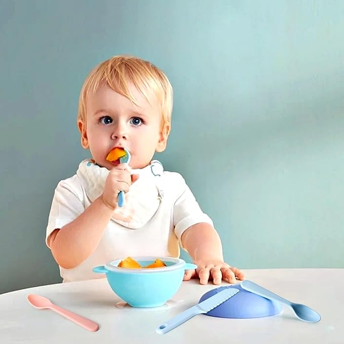 16Pcs Kids Plastic Utensils Kids Forks and Spoons Set, Multicolor Toddler Utensils, Reusable Kids Silverware Cutlery Set, Ideal for School Lunch Box, Camping, Travel, Party Favors BPA Free