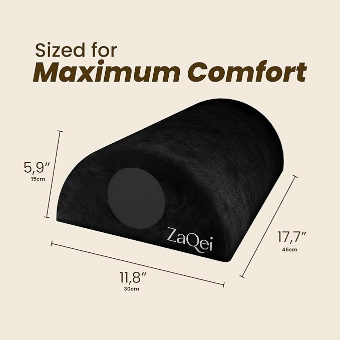 Foot Rest Under Desk Ergonomic Velvet Footstool with Massage Roller Improves Posture Relieves Plantar Fasciitis Reduces Fatigue for Office Home Gaming Adjustable Non Slip Washable Cover