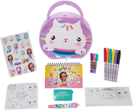Gabby’s Dollhouse Coloring & Sticker Activity Set for Kids with Travel Carrying Case
