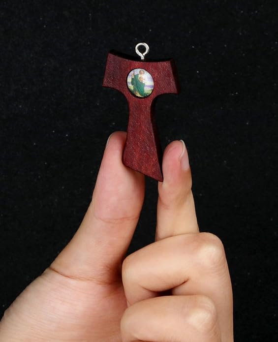 COTTVOTT Wooden Christian Jesus Cross/Orthodox Crucifix Charms Pendants for Rosary Necklace, DIY Jewelry Making Accessories Parts