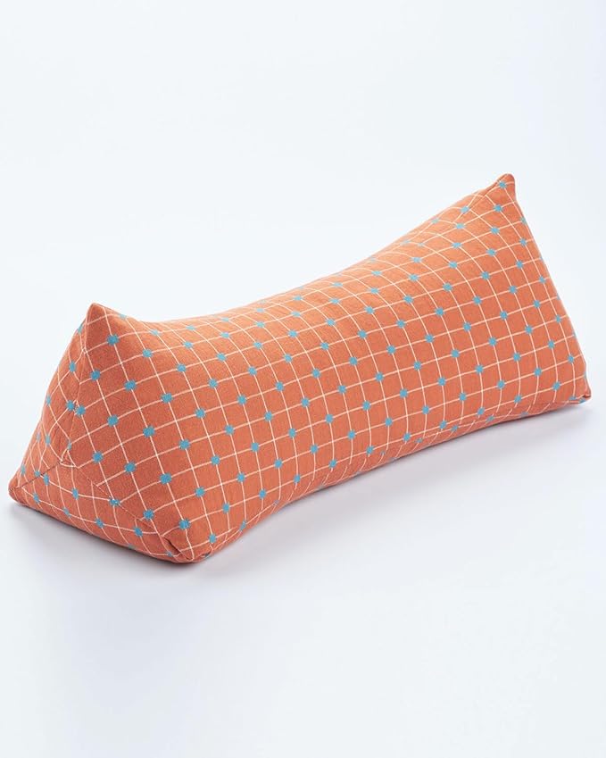 Adjustable Buckwheat Pillow for Custom Buckwheat Pillows for Sleeping, Neck and Shoulder Support for All Sleep Positions, Removable Hulls Cooling Breathable, Orange Red 6 * 15 inch