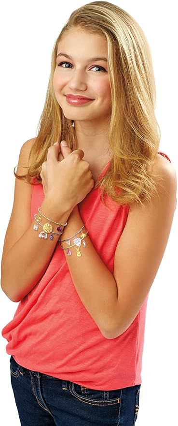 Cra-Z-Art Shimmer 'N Sparkle Friendship Charm Bracelets, Trendy Bangle Bracelets, BFF Bracelet Set for Ages 6 and Up