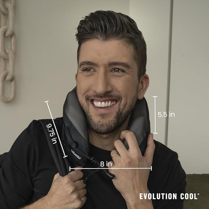 Cabeau Long Haul Flight Cooling Travel Neck Pillow – Evolution Cool – Supportive Memory Foam with Airflow Vents – Compact with Carrying Case (Purple)