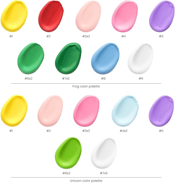 Arteza Kids Paint by Numbers Kit, 10" x 10", Pre-Printed Fairytale Canvas Painting Kit with 2 Canvases, 24 Acrylic Paint Pots, 3 Paintbrushes, Art Supplies for Developing Hand-Eye Coordination, Frog