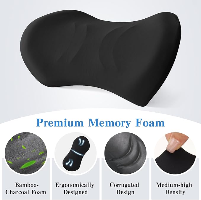 Lumbar Support Pillow for Office Chair - Lumbar Pillow for Car - Ergonomic Lumbar Support Pillow for Car Back Support Cushion