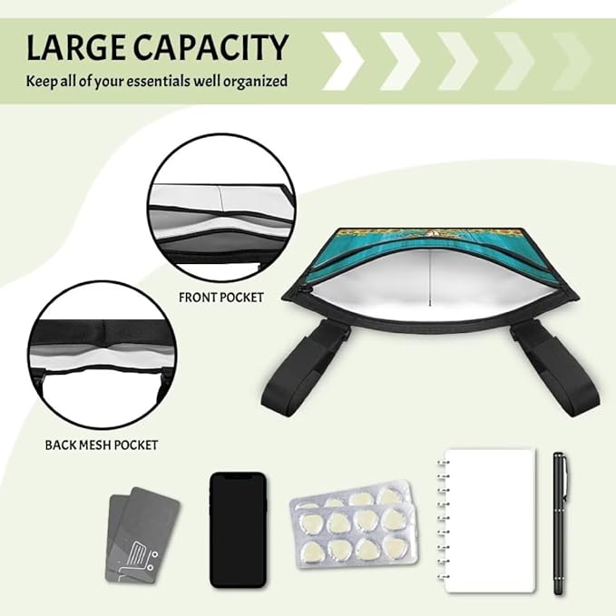 ZOUTAIRONG Sunflower Cross Wheelchair Side Bag Power Wheelchair Bag Walker Bag Walker Organizer Pouch Tote for Rollator and Folding Walker Wheelchair Bags to Hang on Side Wheelchair Accessories