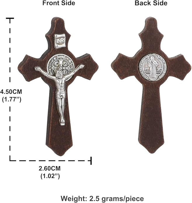 COTTVOTT Wooden Christian Jesus Cross/Orthodox Crucifix Charms Pendants for Rosary Necklace, DIY Jewelry Making Accessories Parts
