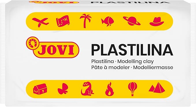 Jovi - Reusable Non-Drying Modeling Clay, 30 White Plasticine Bars, 1.75 oz Each, Perfect for Arts & Crafts Projects