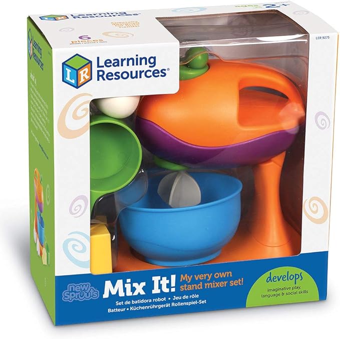Learning Resources New Sprouts Mix it!, Pretend Play Food, Food Maker Toys, 6 Pieces, Ages 2+