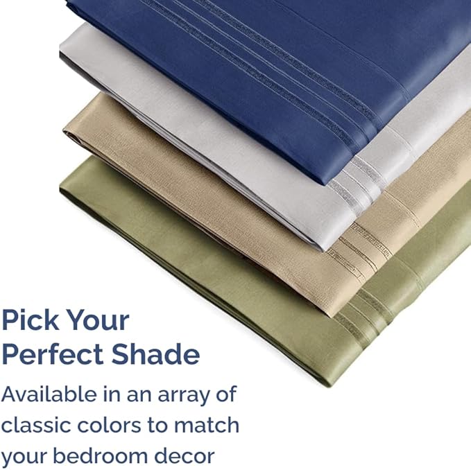 Queen Pillow Cases Set of 8 - Ultra Soft Hotel Quality Pillowcase Covers - Comfy, Cozy & Wrinkle Free - Shrink, Stain & Fade Resistant - Machine Washable Pillow Protectors - 8 Piece Set - Light Blue