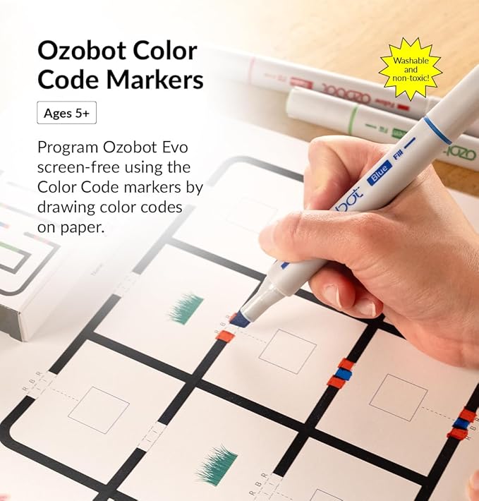 Color Coding Markers: Color Variety for Creative STEM Education, Ideal for Classroom & Home, Enhances Problem-Solving & Critical Thinking Skills, Suitable for Ages 6+, Dual-Sided, 5-Pack