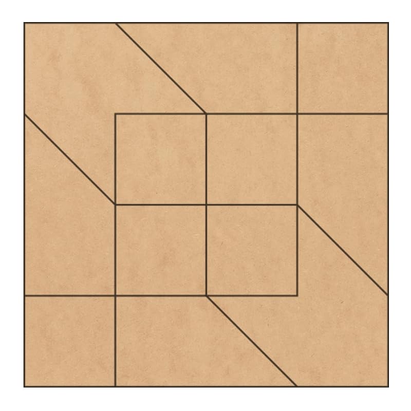 Large Arkansas Crossroads Unfinished Barn Quilt Square Wooden Sign, Unframed Country Decor Canvas Quilts Blocks (21 inches, Road to Oklahoma)