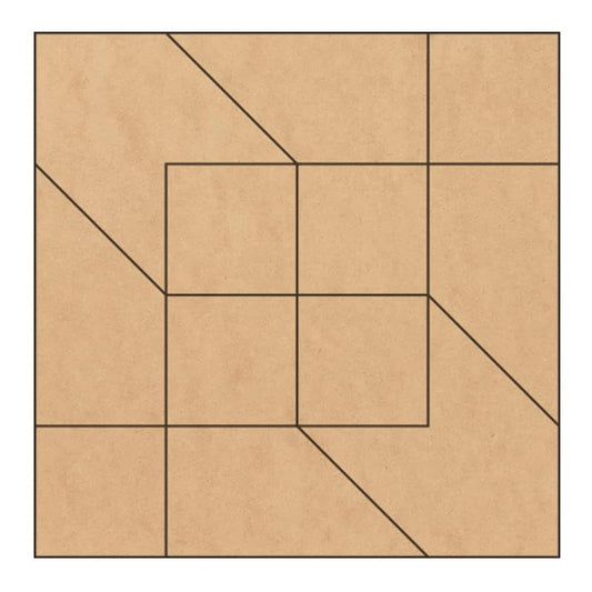 Large Arkansas Crossroads Unfinished Barn Quilt Square Wooden Sign, Unframed Country Decor Canvas Quilts Blocks (21 inches, Road to Oklahoma)