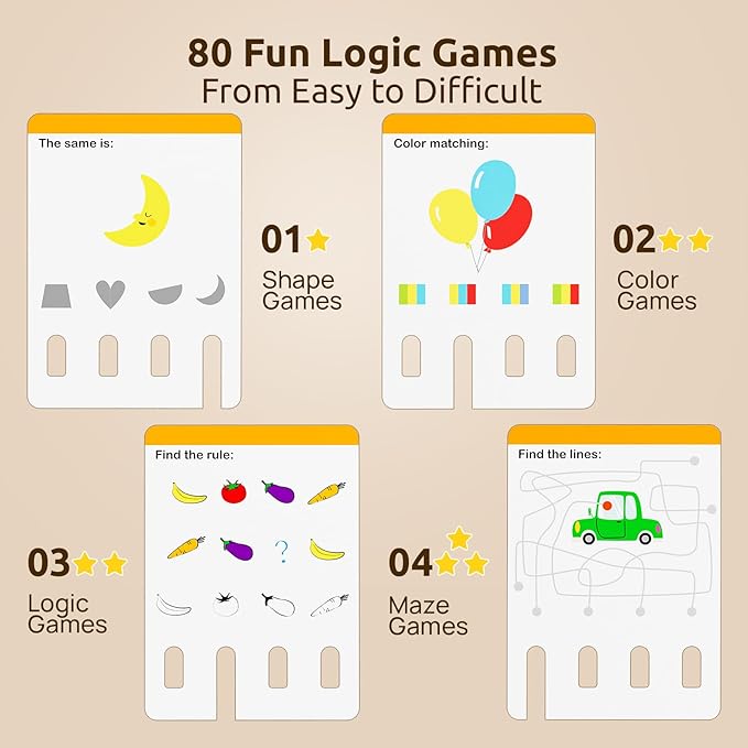 TOP BRIGHT Montessori Flash Cards for Toddlers - Numbers, Shapes & Colors, Logic Key Montessori Toys for 2 Year Old, Preschool Learning Activities for 2 3 4 Years Old