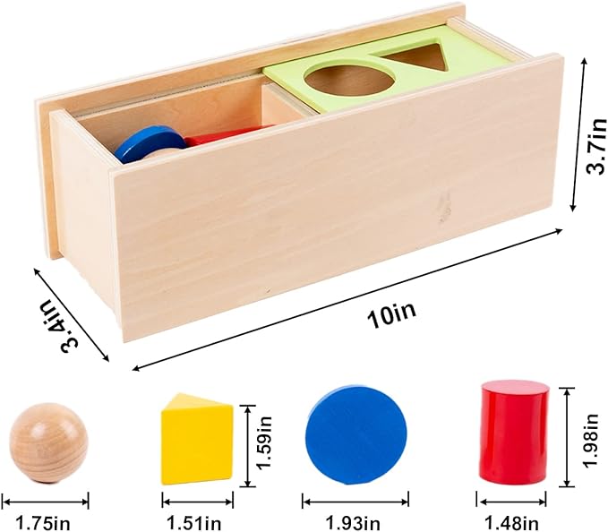 Montessori Infant Toys Multi-Shape Moveable Separation Box Cognitive Development and Shape Recognition Toys for 1-3 Years Old Babys