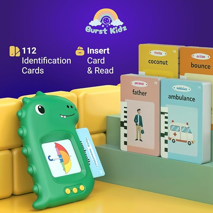 Talking Flash Cards, Educational Toys, Speech Therapy, Autism Toys, Montessori, Sight Words, Language Learning, Kids 1-6 Years Old, Alphabet, Numbers, Educational Flash Cards.