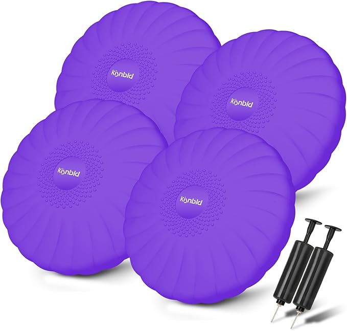 Wobble Cushion, Extra Thick Wiggle Seat for Sensory Kids, Non-slip Balance Disc with Inflation Pump for Adults Core Strength, Posture Improvement & Physical Therapy (13.5in/34cm)