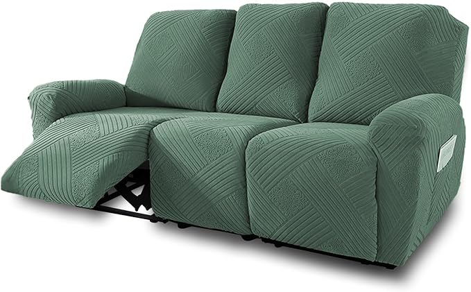NORTHERN BROTHERS Recliner Sofa Covers 3 Seater - Reclining Sofa Covers Couch Covers for Reclining Couches Reclining Couch Covers, Light Green