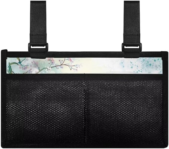 ZOUTAIRONG Cute Owl Wheelchair Side Bag Walker Accessories Bag with Cup Holder Walker Carrier Bag Case for Folding Walker Wheelchair Bags to Hang on Side Wheelchair Accessories Pouch for Walkers