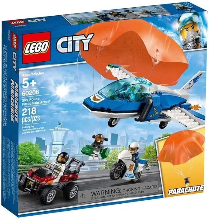 LEGO City Sky Police Parachute Arrest 60208 Building Kit (218 Pieces)