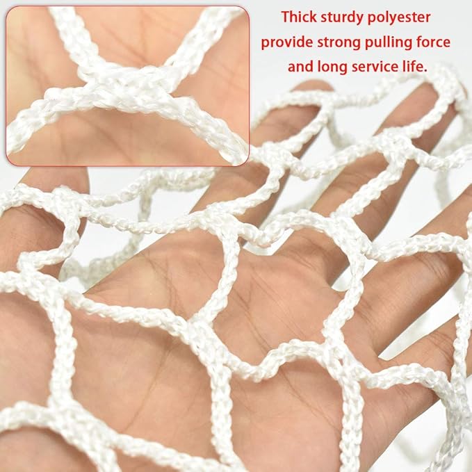 Child Safety Net 3.28ft x 9.84ft Stair Balcony Railing Protector/Pet Toy Anti-Fall Sturdy Polyester White – 1 Pack