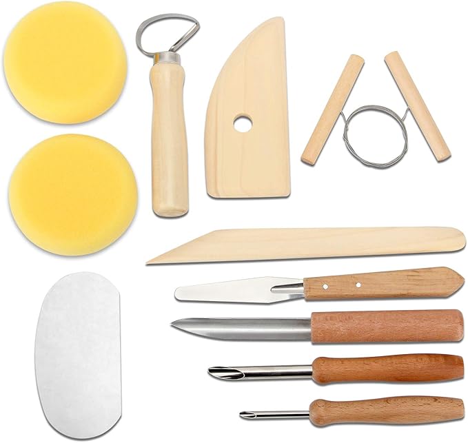 Blisstime 42pcs Pottery Tools, Clay Tools, Sculpting Tools, Pottery Kit, Air Dry Clay Tools, Pottery Clay Kit for Pottery Wheel, DIY Arts and Crafts