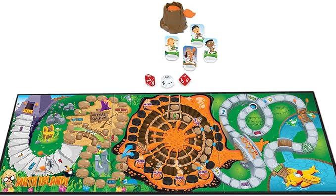 Learning Resources Math Island Addition & Subtraction Game, Educational Games, Elementary Math, Teaching Toys, Children’s Math Games, Educational Indoor Games, 8 Pieces, Age 6+