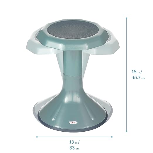 ECR4Kids ACE Active Core Engagement Wobble Stool, 18-Inch Seat Height, Flexible Seating, Seafoam