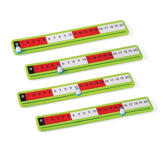 hand2mind Number Path Rekenrek, Number Lines for Students, Abacus for Kids Math, Math Manipulatives Kindergarten, Counting Rack for Kids, Counters for Kids Math, Kids Educational Toys (Set of 6)