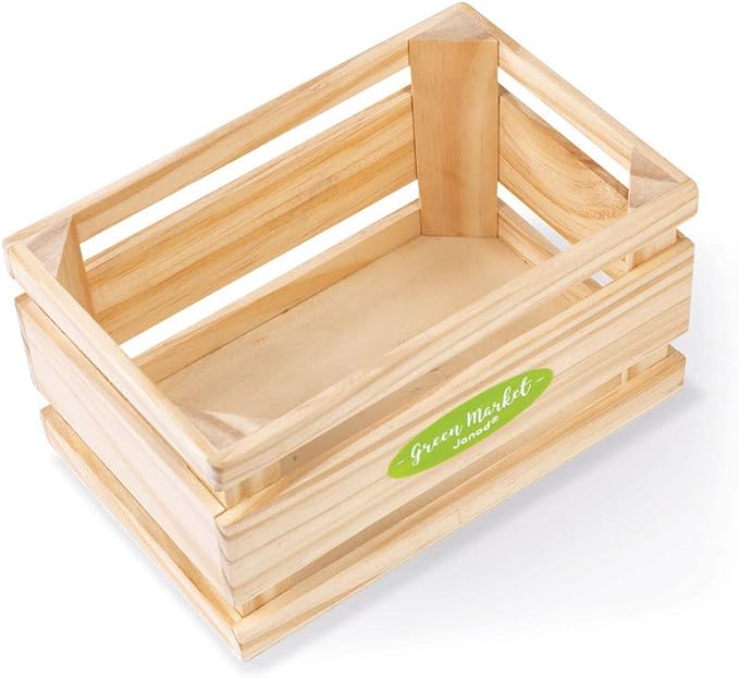 Janod Fruits & Vegetable Maxi Set - Wooden Sliceable Play Food - 13 Piece Set - Ages 3+ - J06607