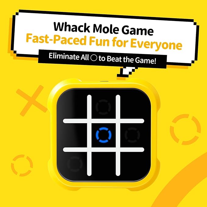 Handheld Electric Puzzle Game Console - Tic Tac Toe Game Educational Road Trip Activities for Kids - Board Games, Juegos para Niños - Ideal Birthday for Kids and Adults