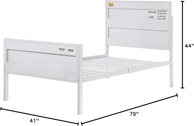 Acme Cargo Twin Panel Kids Bed in White