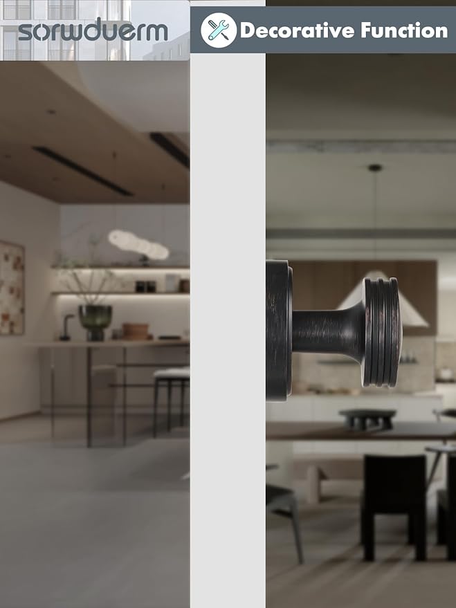 4 Pack Dummy Oil Rubbed Bronze Door Knobs Dummy Door Handle Interior Single Sided Decorative,Zinc Alloy