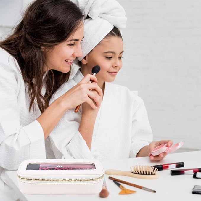 FFpaw Travel Clear Makeup Bag Set, TSA Approved Cosmetic Bag Case with Zipper Portable Makeup Pouch Toiletry Bag Women Traveling Cosmetic Organizer Storage Bag Car Organizer Car Essentials for Women