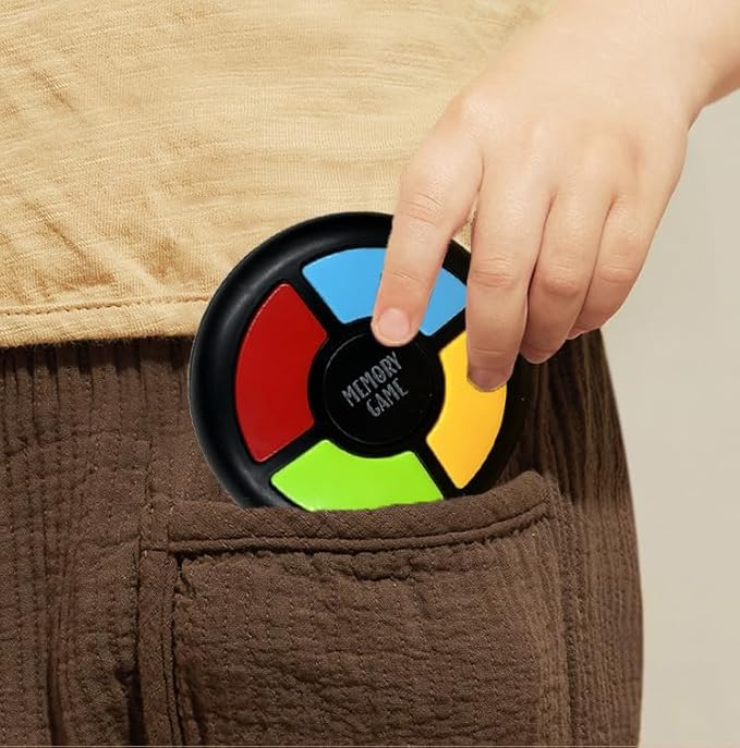 Light Up Memory Game Handheld Electronic Toys Color Memorizing Classic Board Games Quiz Game with Lights and Sounds (907) (907)