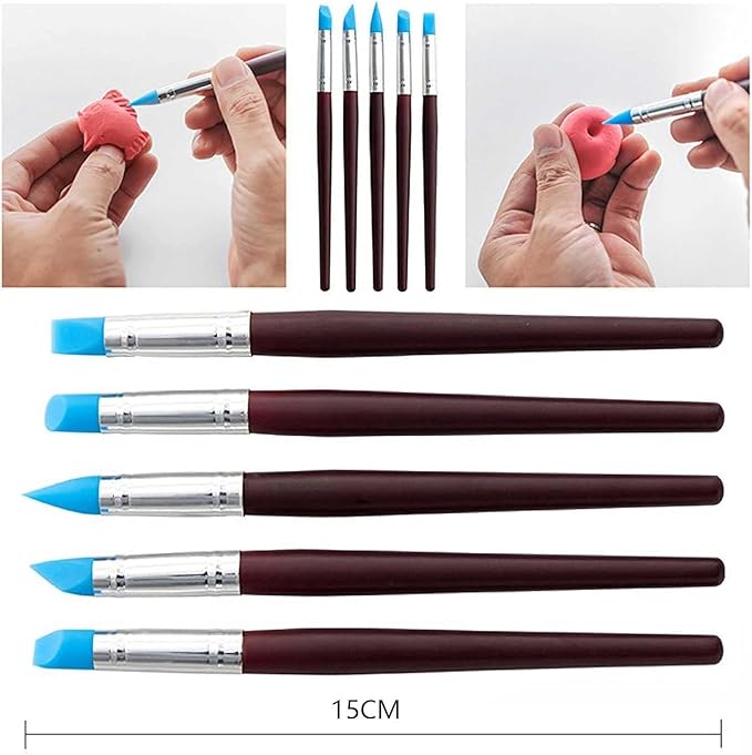 LANGQUN 35pcs Clay Sculpting Tools,Air Dry Clay Tools,Pottery Tools Kit,Polymer Clay Dotting Tools,Ceramic Supplies for Kids and Adults,Modeling,Shaping