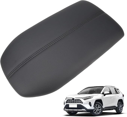 SIYOEN Center Console Lid Cover Armrest Compatible with Toyota Rav4 2019-2023 Replace 58920-42010-C0 (Black)