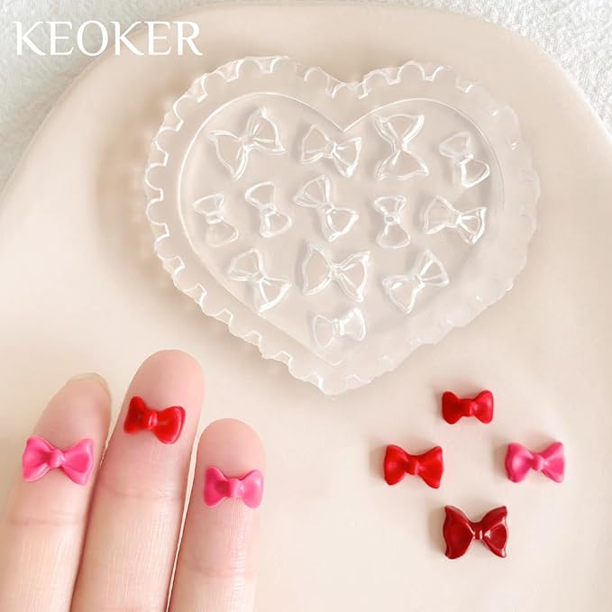 KEOKER Christmas Polymer Clay Molds, Winter Polymer Clay Silicone Molds, Polymer Clay Mini Molds, 4pcs Earring Molds for Polymer Clay, Polymer Clay Molds for Jewelry(Substitute Micro Clay Cutters)
