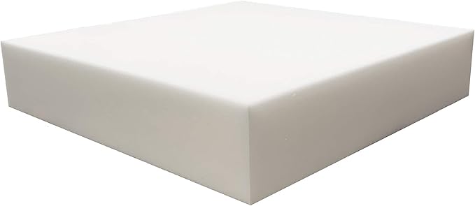 FoamRush 1" x 26" x 26" High Density Upholstery Foam Cushion, Square Foam for Dining Chairs, Chair & Wheelchair Seat Cushion Replacement